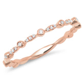 0.06ct 14k Rose Gold Diamond Lady's Band Size 4.5